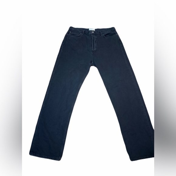 AGOLDE women’s black wash jeans size 31, 30.5” inseam high waist lose fit - Picture 4 of 11